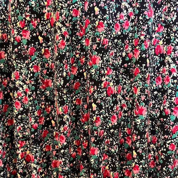 Dear Scarlet Navy Multi Floral Long Sleeve V Neck Elastic Waist-Midi Dress - Picture 2 of 5